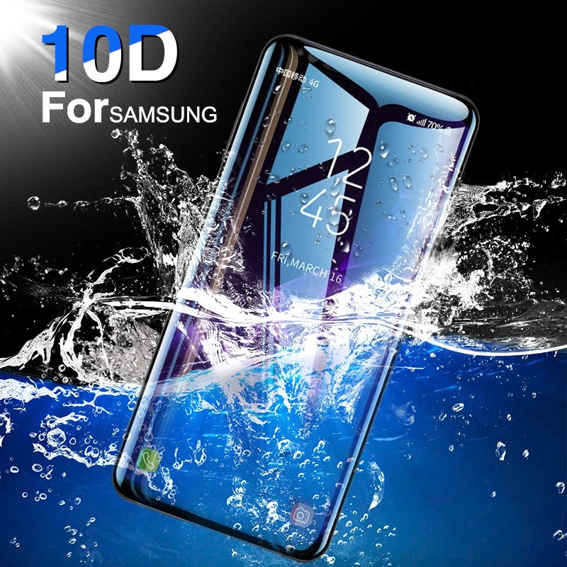 Закаленное защитное стекло для SAMSUNG S10 Full 10D 9H для SAMSUNG Galaxy S9 S8 S10 Plus S10e Note 8 9