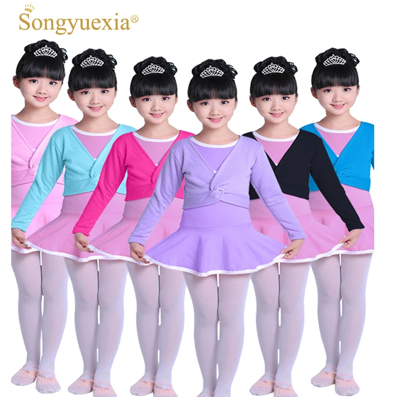 SONGYUEXIA Children BALLET Sweater Autumn Winter Long Sleeve Dance Coat Latin ballet Dance