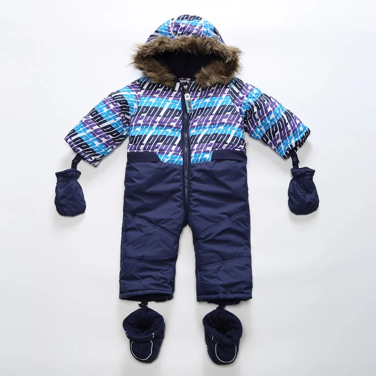 winter coveralls for boy 2016 baby boy snowsuit children's clothing for