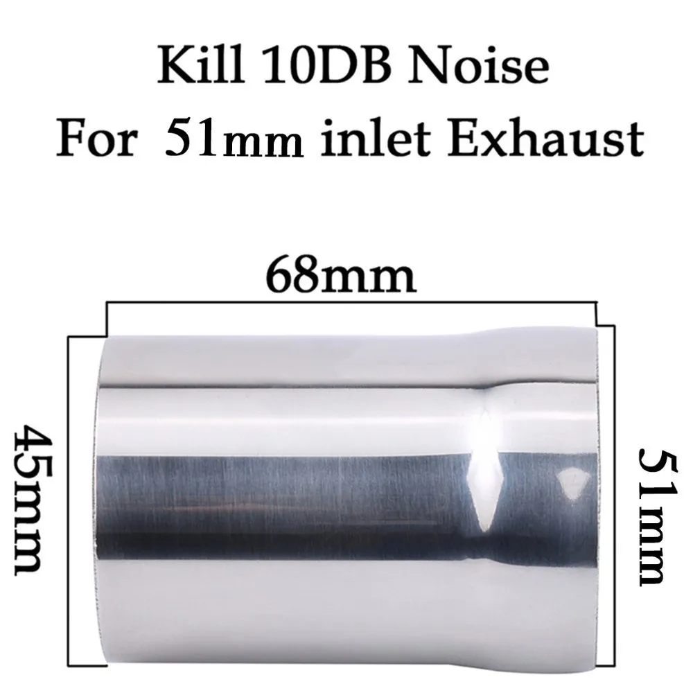 SPELAB для 51 мм 60 мм Впускной глушитель выхлопной трубы мотоцикла регулируемый дБ глушитель глушителя шума подавитель звука для Honda YAMAHA - Цвет: Красный