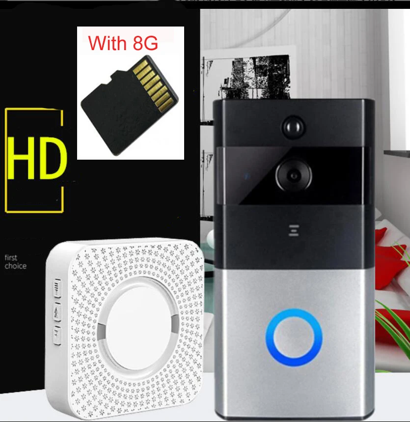 Безопасность WiFi дверной звонок видеодомофон дверной звонок 720 P HD сигнализация Безопасность ночная версия камеры беспроводной водонепроницаемый дверной звонок