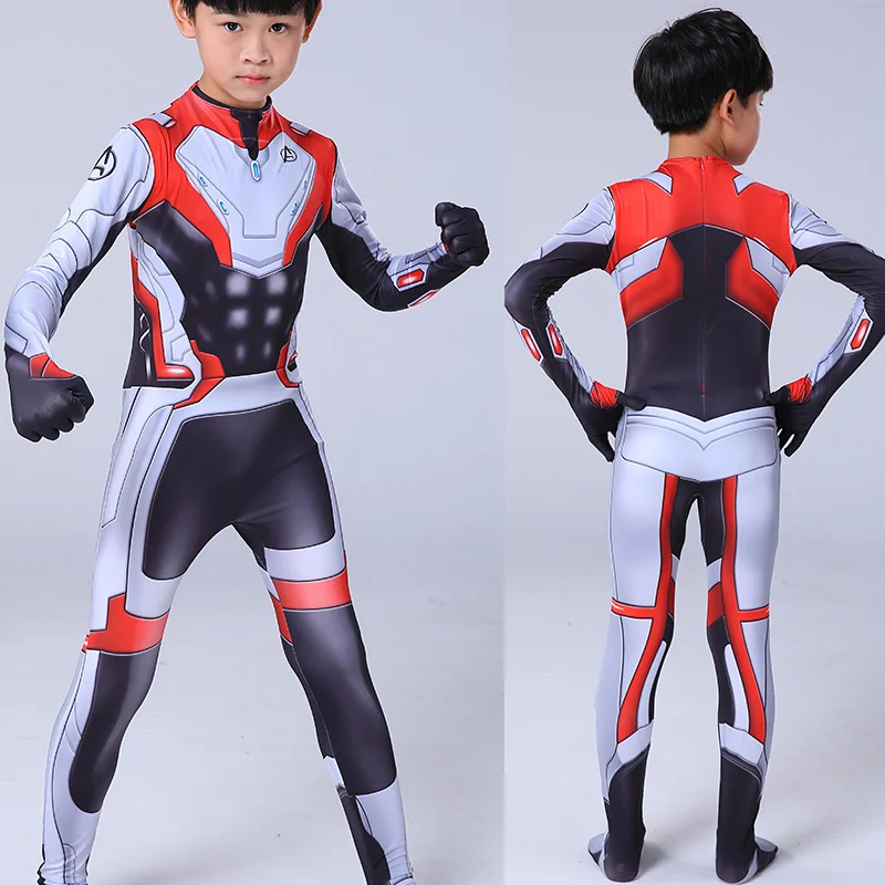 

Avengers Endgame Quantum Costume Kids Adult Boys Avengers Halloween Bodysuit Superhero Zentai Jumpsuit Quantum Realm Cosplay