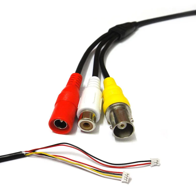 

10x CCTV Power Video Audio Cable BNC RCA DC Connector to Stripped Wire end cable with Terminals for CCTV Camera PCB Board
