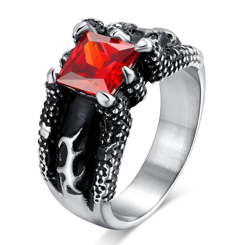cool men wedding rings stainless steel red stone rings for men inlayed design fashion party guy - Guys Wedding Rings cool men wedding rings stainless steel red stone rings for men inlayed design fashion party guy - Guys Wedding Rings