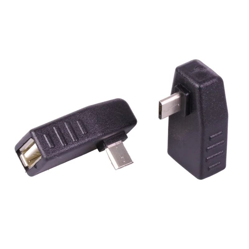 5 шт. USB разъем Micro штекер к гнездовой адаптер 90 градусов локоть Расширенный