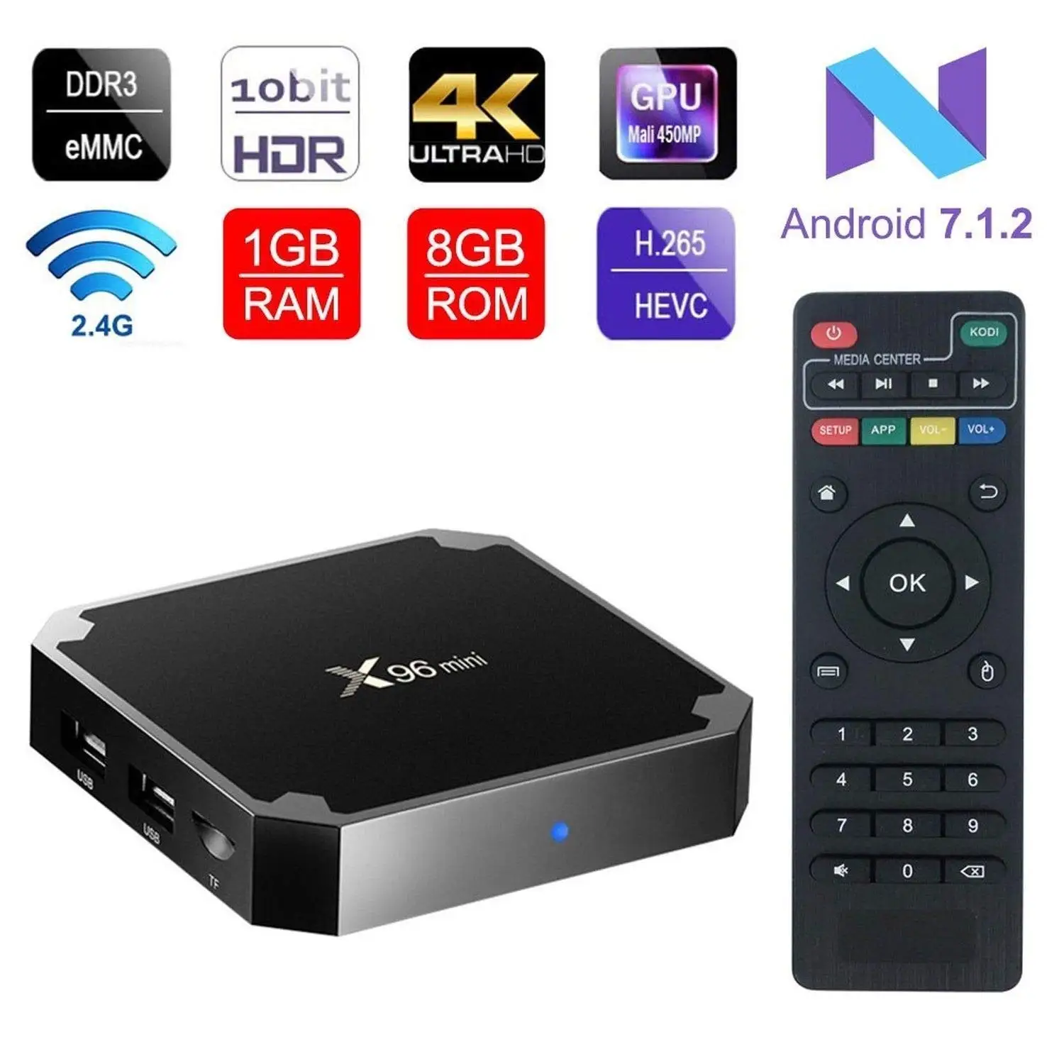 

2018 X96 mini tv box android 7.1 2GB 16GB Amlogic S905W tvbox Quad Core WiFi Media Player 1GB 8GB X96mini smart Set-top tv Box