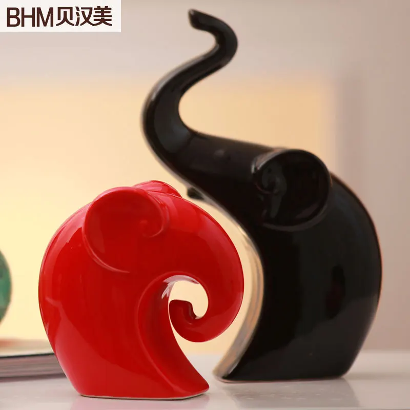 Home ceramic decoration wedding gift housewarming elephant |