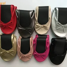 Лучшие светло-Золотые балетки с сумочкой с персональным принтом