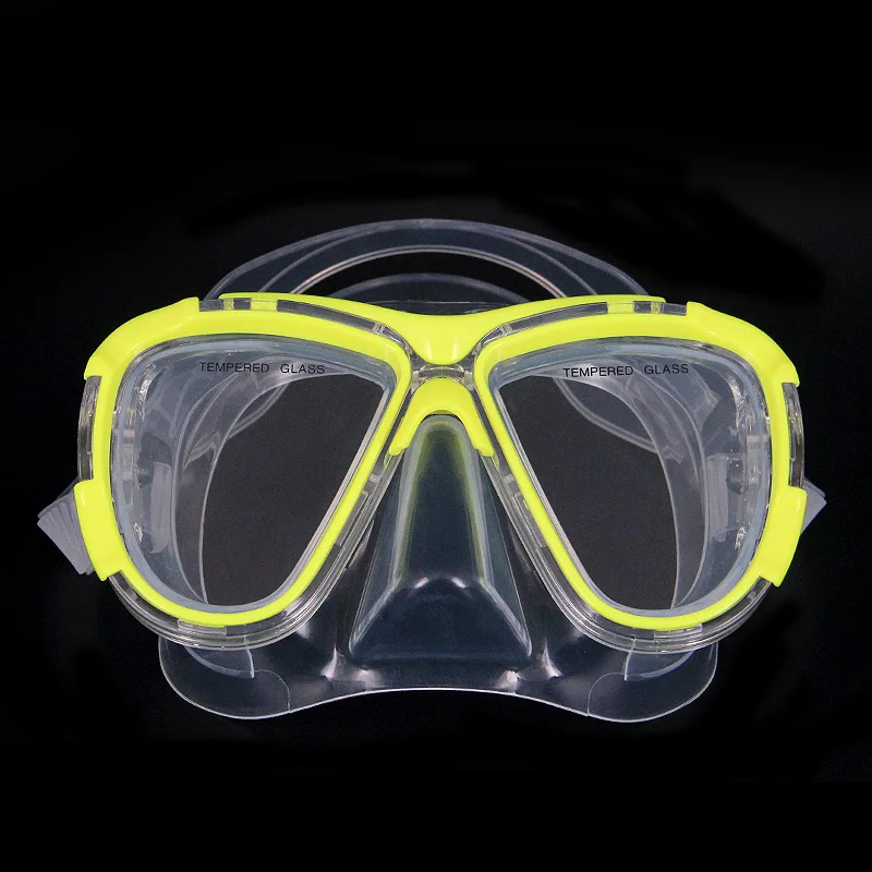 HIDER 1006 маска для подводного плавания, ныряния с дыхательной трубкой полное лицо анти-туман CE сертификат Взрослый Только цвет дополнительно очки для дайвинга - Цвет: Yellow