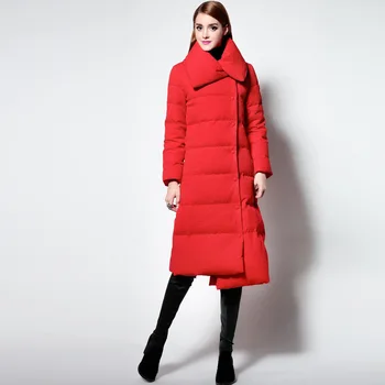 

The new winter 2018 womens yards long down jacket female han edition with thick quilt coat wholesale east gate