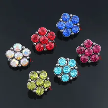 10 шт./лот Кнопка оснастка ювелирной 12 мм металлические кнопки Rhinestone стили кнопки xinnver защелка «сделай сам» Браслеты браслеты ZL024