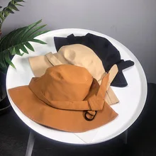 Весенне-летняя индивидуальность Рыбацкая шляпа кольцо Пряжка Повседневная Уличная путешествия Защита от Солнца шляпа