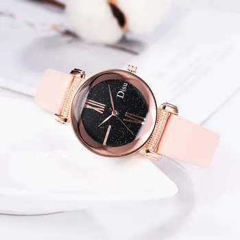 

DISU Wholesale Price Ladies Crystal Watches Luxury Waterproof Rose Gold Steel Mesh Quartz Women Watches Relogio Feminino A4