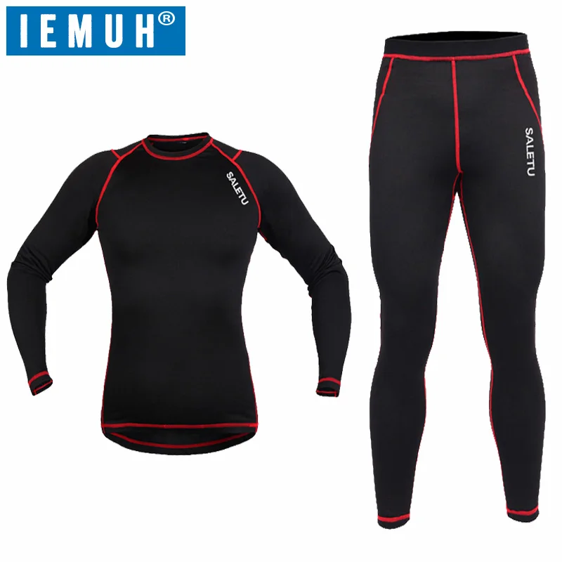 

IEMUH Brand Winter Warmthtm Sports Thermal Underwear for sports Men Quick Dry Anti-microbial Stretch Men's Thermo Underwear