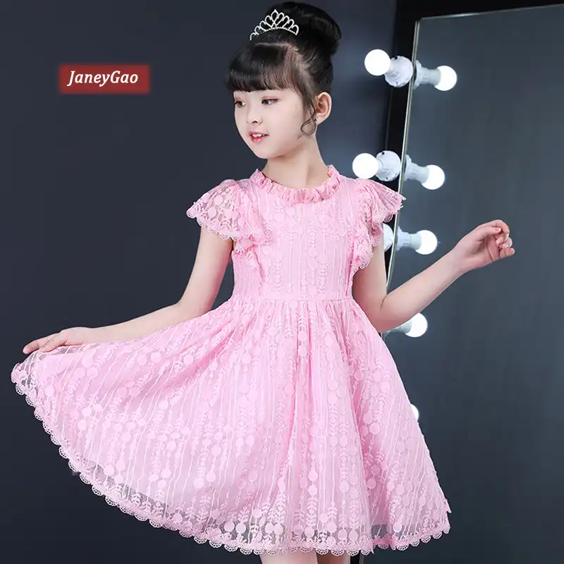 pink princess flower girl