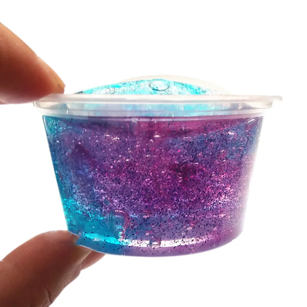 

2018 Kids Colorful slime Crystal Starry Sky Colorful Slime Putty Durtend 60ml Scented Stress Relief Kids Clay Toy