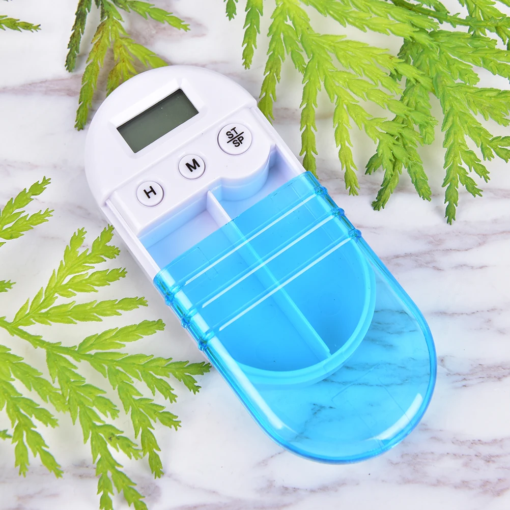 

Portable Splitters Medicine Pill Box Intelligent Timing Daily Reminder Alarm Container Tablet Storage