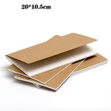 20*10.5cm Vintage Kraft Paper, Notebook Blank Notepad Diary Filler Folios, Journal Traveler’s Notebook Refill Planner Organizer