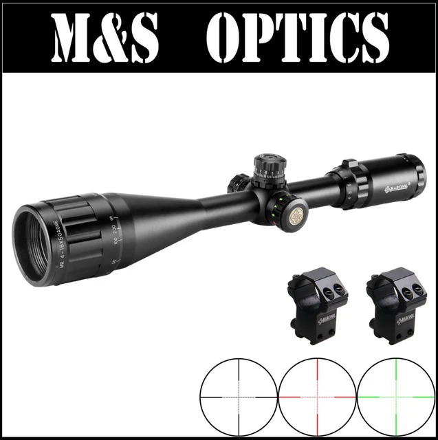 Cheap Marcool EST 4-16X50 AOIRGL Red&Green Illuminated  AirSoftSport Night Vision Hunting Scope For Rifles With Riflescopes Mounts