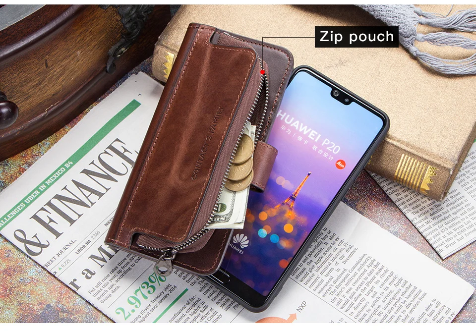 For Huawei P20 Tactile Elegant Genuine Leather Case With Hand Strap Wallet Case For Huawei P20 Back Protective Cover Coque cute huawei phone cases