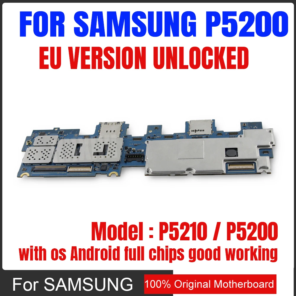 

Original Unlocked For Samsung Galaxy Tab 3 10.1 P5210 P5200 WIFI version Motherboard Logic Mother board Circuit Board MB Plate