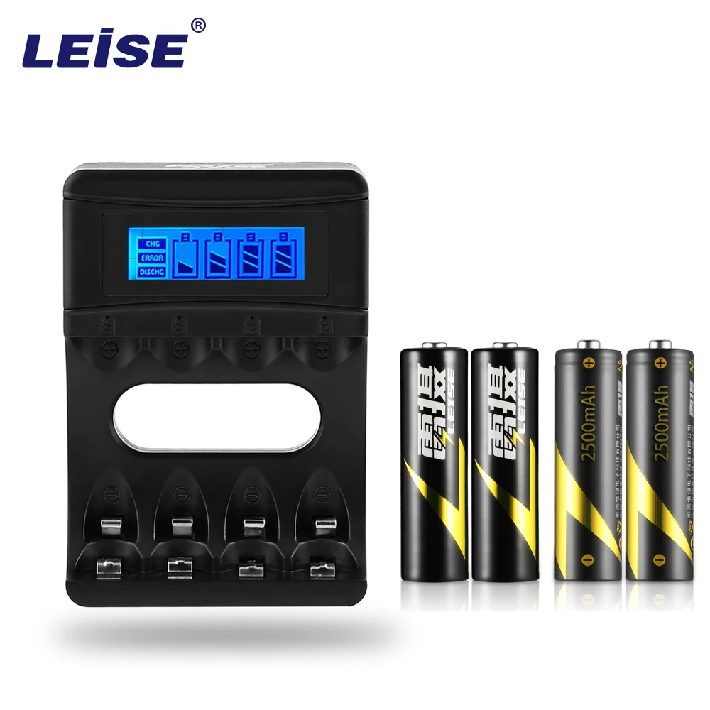 

LEISE U401A 4 Slots LCD Display Intelligent Battery Charger 2500mAh USB Charger for AA & AAA NiCd Ni-MH Rechargeable Batteries