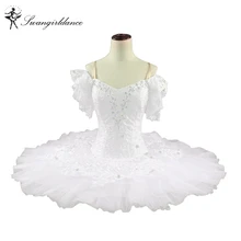 Adult White Swan lake classical ballet Tutu woman Snow White Professional Ballet Tutus with flowersBT9001