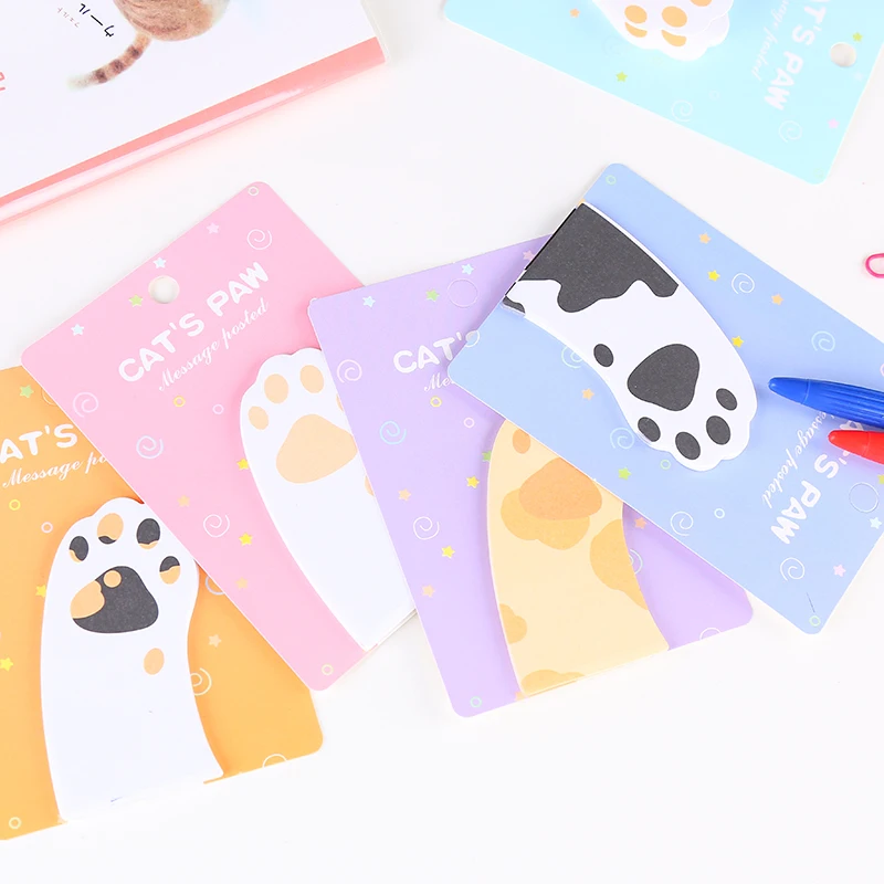 1Pack New Cute Kawaii Cartoon Meow Cat Paw Mini Memo Pad N Times Sticky Notes School Supply Bookmark Post it Label Gift E2115 1Pack New Cute Kawaii Cartoon Meow Cat Paw Mini Memo Pad N Times Sticky Notes School Supply Bookmark Post it Label Gift E2115