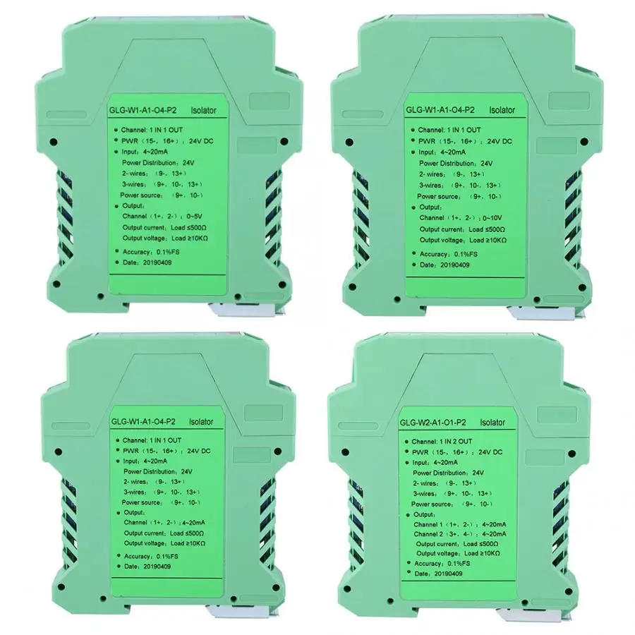 

DC 24V DC Current Signal Isolator Transmitter 4-20mA PLC Detect Signal Conditioner Measuring Tools