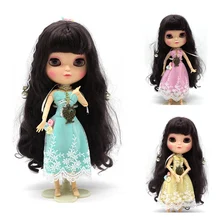 Subcluster 3 Pcs/Set Lace Dress Flower Doll Dress with Lace Headband Necklace For 1/6 Blyth Doll Accessories Doll Cloth Subcluster 3 Pcs/Set Lace Dress Flower Doll Dress with Lace Headband Necklace For 1/6 Blyth Doll Accessories Doll Cloth