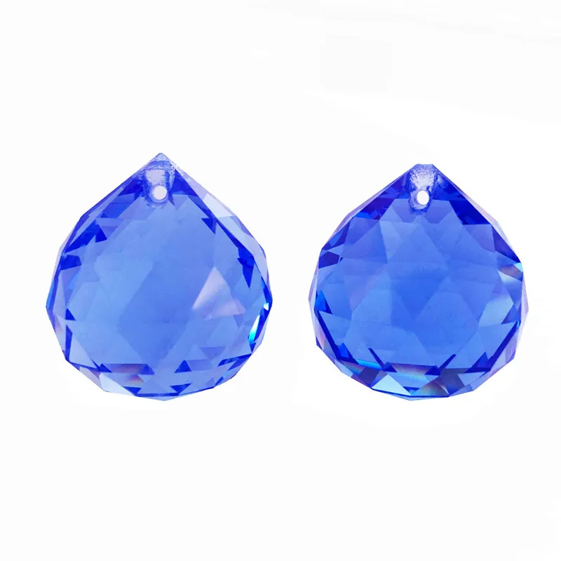 102 шт./лот, 30 мм кристалл синего цвета люстра шар и Кристальный шар-светильник для занавески кулон
