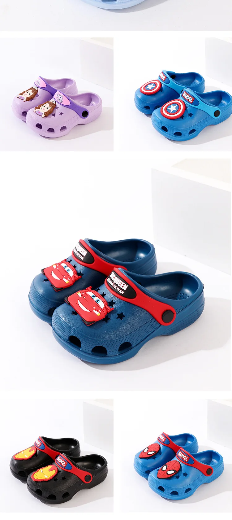 Verão do Bebê Sandálias de Praia Bonito dos Desenhos Disney Meninos Menina Multifunções Chinelos Flip Buraco Sapatos Animados Crianças Respirável Sandálias 8 Weddings & Events