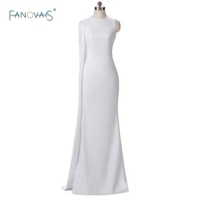 Пикантные Оскар Red Carpet платья Карли Клосс белые вечерние платья с накидкой Русалка платье для выпускного вечера Длинные Vestido de Fiesta S01