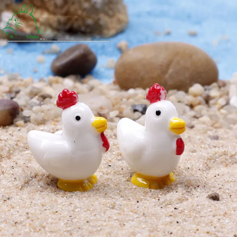 รูปสินค้า ไก่ไก่ไก่สัตว์ขนาดเล็กนางฟ้าสวนบ้านตกแต่งมินิหัตถกรรมไมโครภูมิทัศน์ตกแต่งอุปกรณ์DIY
