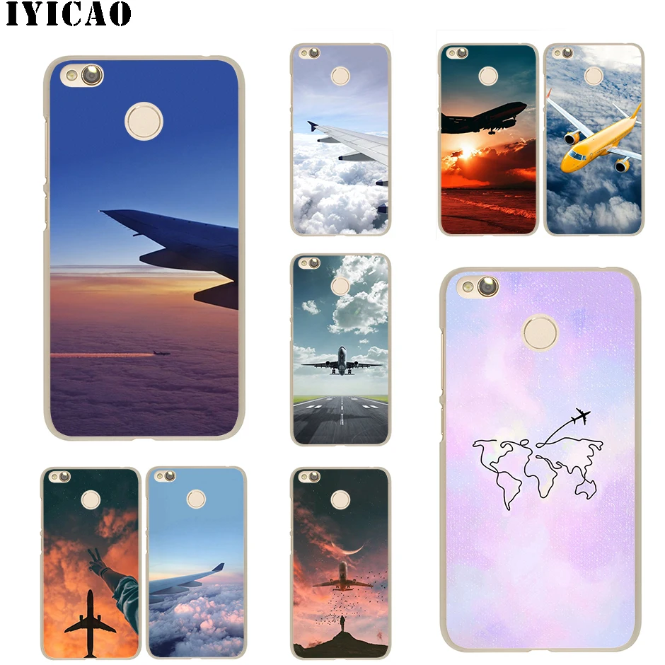 IYICAO Airplane travel Hard Case for Redmi 8A 6A 4A S2 Note 7 3 4 4X 6 5 Pro 5A Prime Plus Go | Мобильные телефоны и