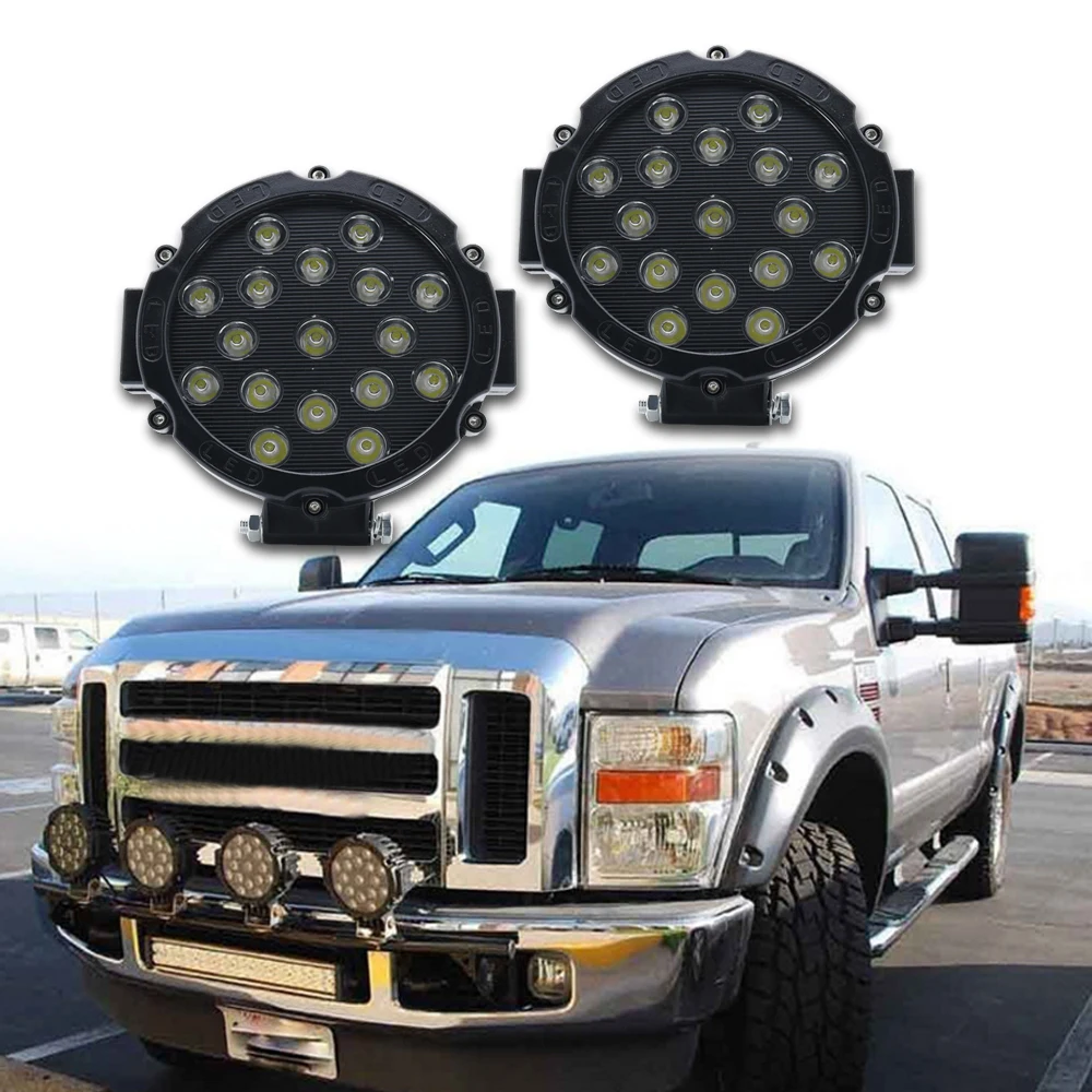 51W LED Work Light Spot Beam Driving Lights 6.3&quot For Offroad Truck Tractor ATV SUV UAZ Auto 4WD 4x4 12V 24V 6000k Car Lamp | Автомобили