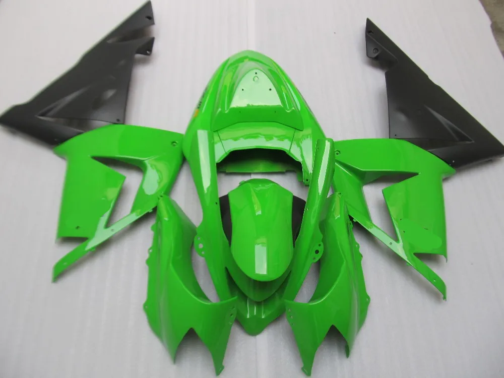 

Motorcycle Fairing kit for KAWASAKI Ninja ZX10R 2004 2005 ZX10R 04 05 zx10r 04 05 Green black ABS Fairings set+7 gifts SF40