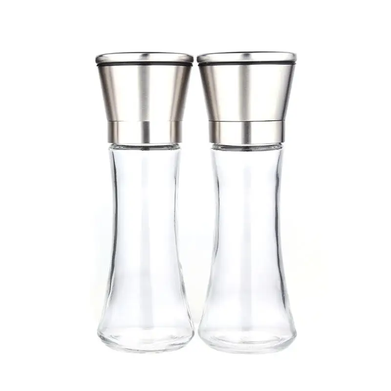 2pcs Premium Stainless Steel Mills Salt and Pepper Grinder Handheld