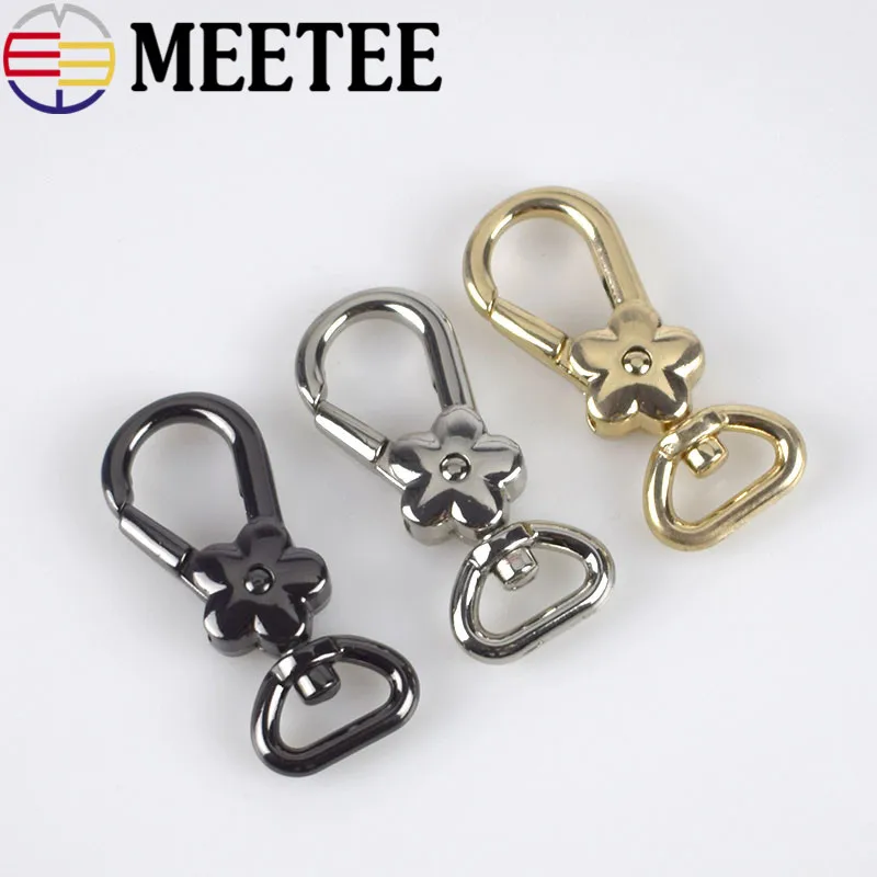 Meetee 5/10 шт. 13*43 мм сумка с цепочкой, повесить пряжки металлический поворотный замок-карабин триггер кошелек ремешок застежка DIY кожаная фурнитура аксессуар BF051