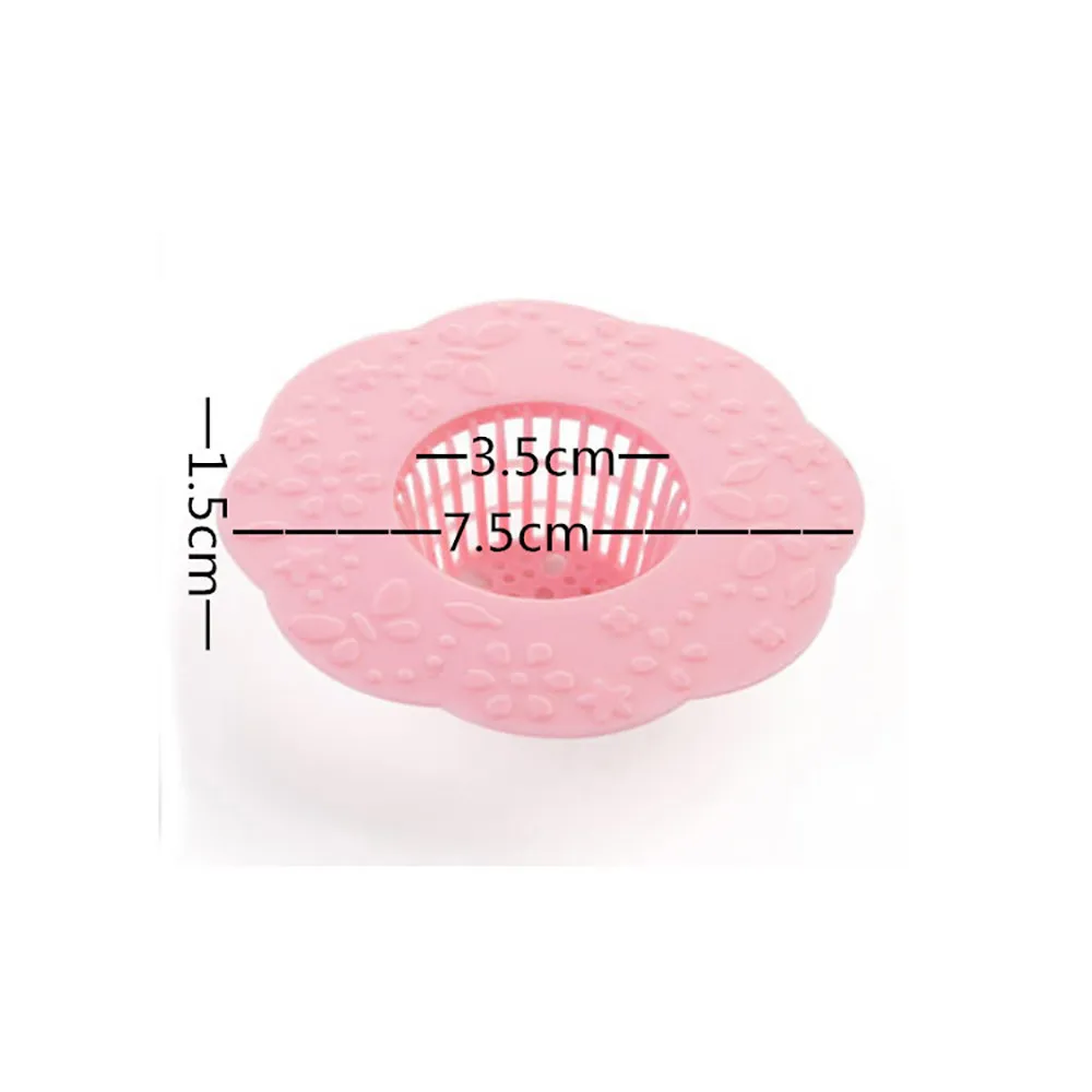 2Pcs Kitchen Bathroom Anti Clogging Drain Sink Sewer Debris Filter Net network Squid silicone anti-clogging filter Kitchen F80