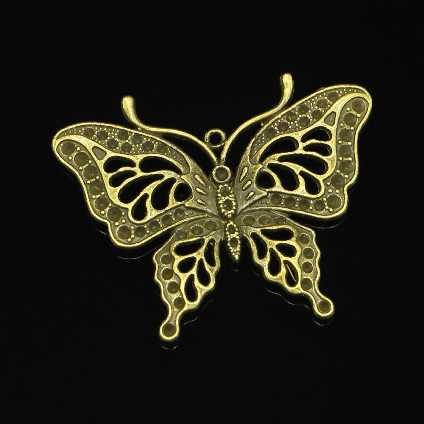 2pcs butterfly Charms Antique Bronze Plated Zinc Alloy Charms Pendants