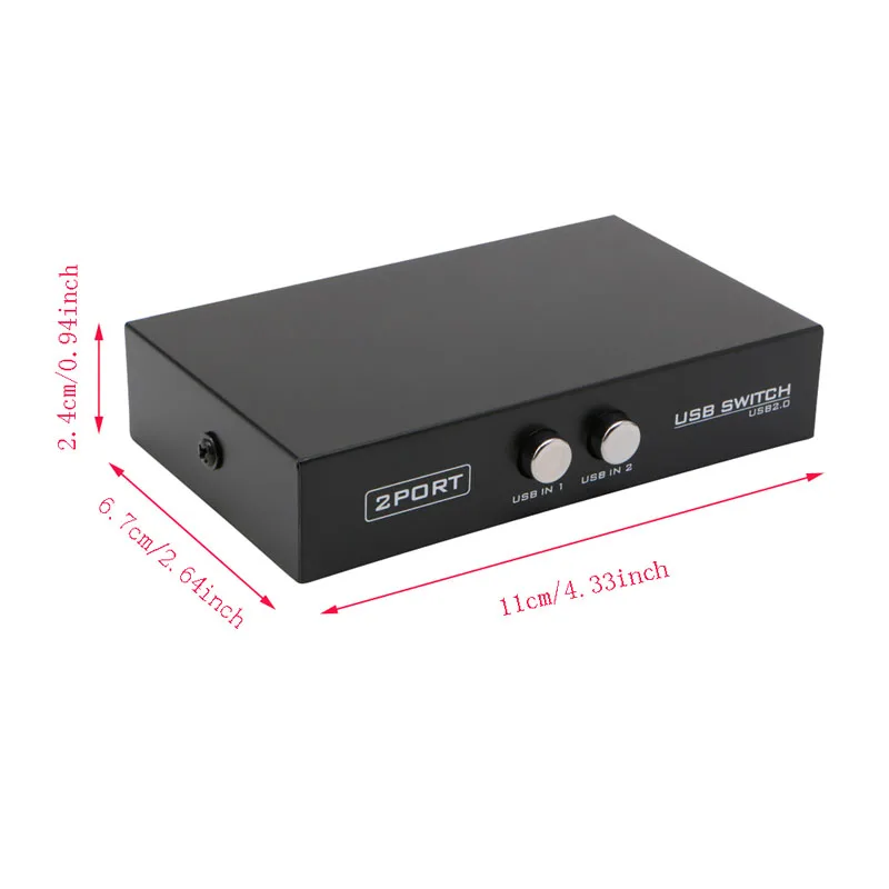 BGEKTOTH 2 порта USB2.0 совместное использование устройства переключатель адаптер