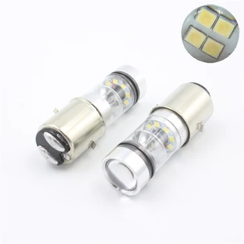 

2Pcs Car LEDs Lighting Source 100W BA20D H6 Motor LED Light Lamp Bike/Moped/Scooter/ATV Headlight Bulb 850LM Cool White DC12/24V
