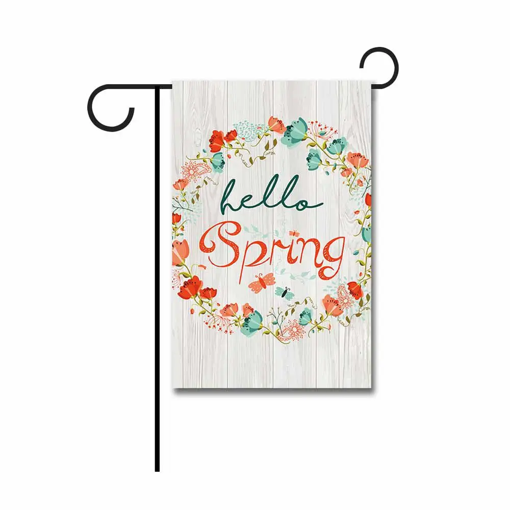 Hello Spring Mini Garden Flag Flowers Summer Large House Banner