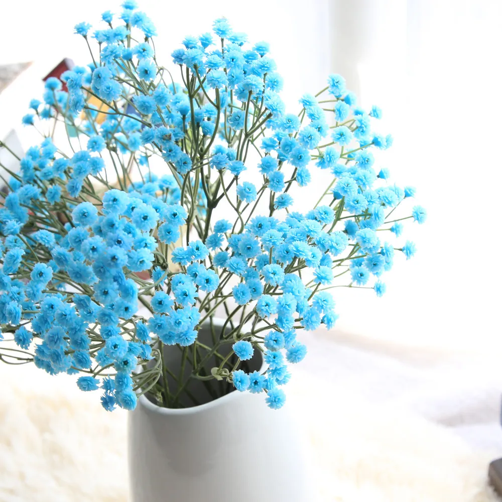 Гипсофила искусственная цветы Гипсофилы поддельные цветочных растений для Букеты Свадебные вечерние украшения 3 цвета# L - Цвет: Blue