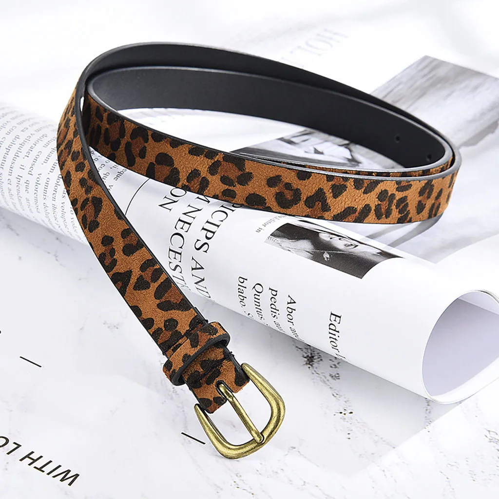 Leopard Belt Women Vintage Prined Woman Belt For Jeans Outdoor Training Belt Cinturones Para Mujer