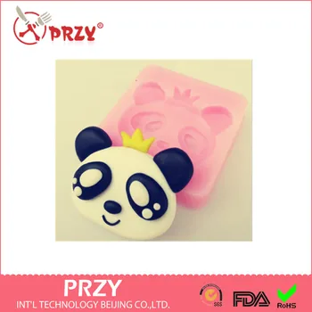 

Free shipping Panda Face shape hot sale chocolate silicone mold fondant Cake decoration mold soap mold