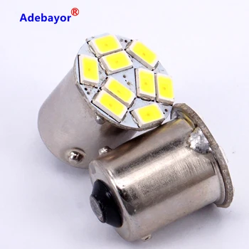 

50X 1156 P21W 5630 LED 9 SMD R10W turn signal steering lamp reversing back up light white blue