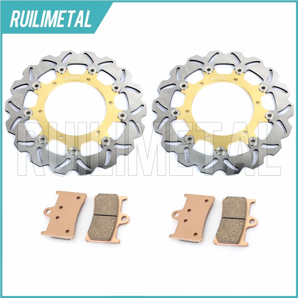 New Front Brake Discs Rotors + Pads Set For Yamaha Fjr1300 Fjr 1300 Xv