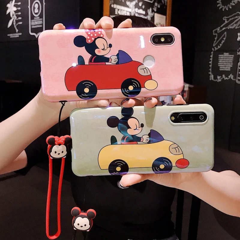 Для iphone huawei p20 p30 автомобиля с Микки и Минни Одежда Мягкий чехол для mate20 pro 20X nova4
